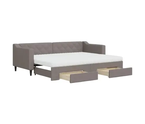 Diivanvoodi Väljatõmmatava Osaga, Pruunikas, 80X200 cm Kangas