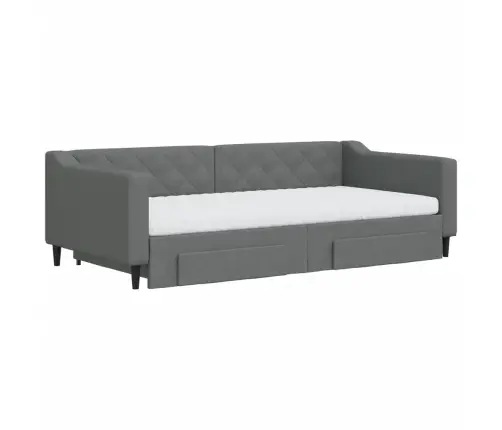 Diivanvoodi Väljatõmmatava Osaga, Tumehall, 100X200 cm Kangas