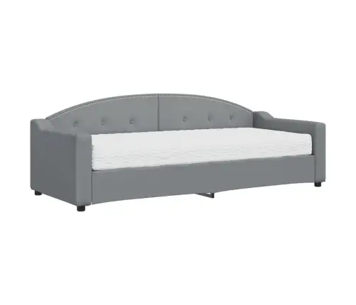 Lova Su Čiužiniu, Šviesiai Pilkos Spalvos, 80X200cm Audinys