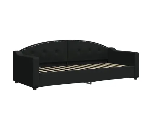 Dīvāngulta Ar Matraci, Melns Audums, 80X200 Cm Vidaxl