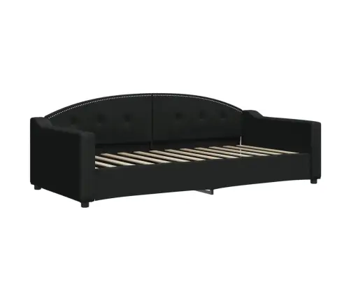 Dīvāngulta Ar Matraci, Melns Audums, 90X200 Cm Vidaxl