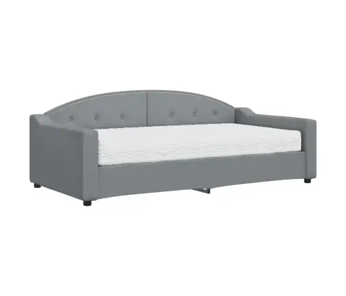 Dīvāngulta Ar Matraci, Gaiši Pelēks Audums, 90X190 Cm Vidaxl