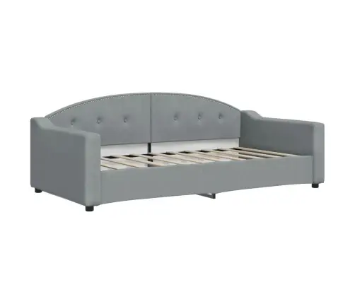 Dīvāngulta Ar Matraci, Gaiši Pelēks Audums, 90X190 Cm Vidaxl