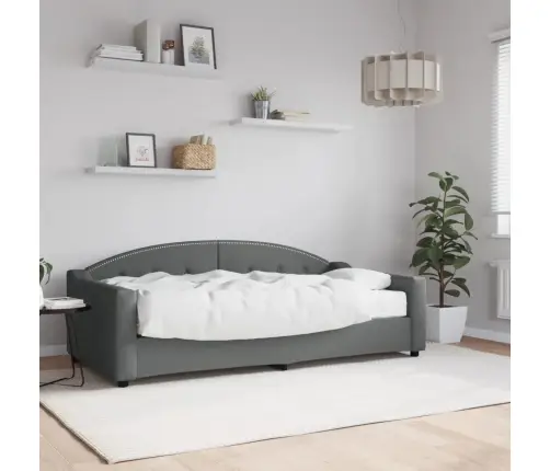 Diivanvoodi Madratsiga, Tumehall, 90X190 cm Kangas