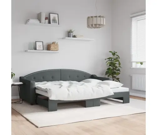 Dīvāngulta Bez Matrača, Tumši Pelēks, 80X200 Cm Vidaxl