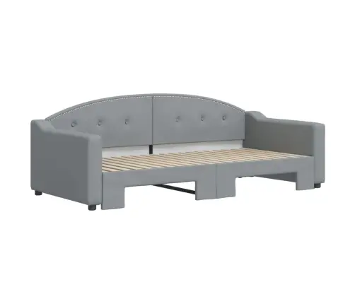 Izvelkams Dīvāns, Gaiši Pelēks, 90X190 Cm, Audums Vidaxl