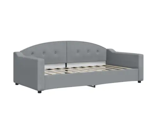 Izvelkams Dīvāns, Gaiši Pelēks, 90X190 Cm, Audums Vidaxl