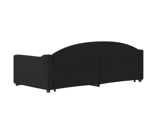 Izvelkams Dīvāns, Melns, 90X190 Cm, Audums Vidaxl