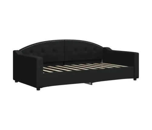 Izvelkams Dīvāns, Melns, 90X190 Cm, Audums Vidaxl