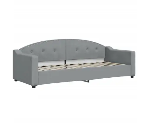 Izvelkama Dīvāngulta Ar Matraci, Gaiši Pelēks Audums, 80X200 Cm Vidaxl Izvelkama Dīvāngulta Ar Matraci, Gaiši Pelēks Audums, 80X200 Cm Vidaxl