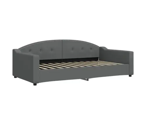 Lova Su Ištraukiama Dalimi/Čiužiniu, Pilka, 100X200cm Audinys