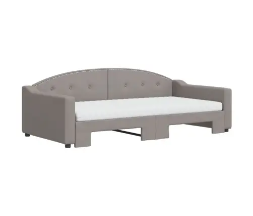 Dīvāngulta Ar Matraci, Pelēkbrūns Audums, 100X200 Cm Vidaxl