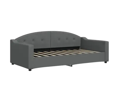 Dīvāngulta Ar Matraci, Tumši Pelēks Audums, 90X190 Cm Vidaxl