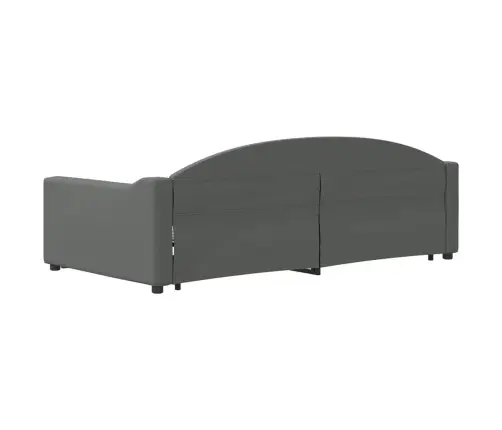 Gulta Ar Atvilktnēm, Bez Matrača, Tumši Pelēks, 100X200 Cm Vidaxl