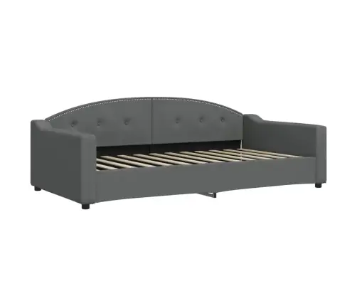 Gulta Ar Atvilktnēm, Bez Matrača, Tumši Pelēks, 100X200 Cm Vidaxl