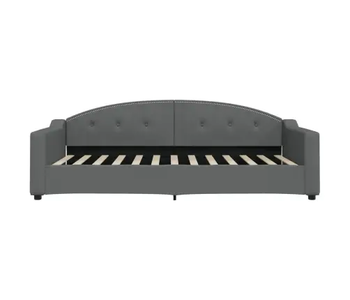 Gulta Ar Atvilktnēm, Bez Matrača, Tumši Pelēks, 100X200 Cm Vidaxl