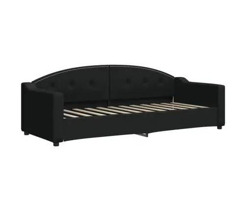 Diivanvoodi Väljatõmmatava Osaga, Must, 80X200 cm Kangas