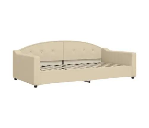 Diivanvoodi Väljatõmmatava Osaga, Kreemjas, 100X200 cm Kangas