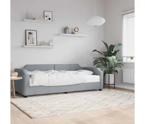 Diivanvoodi Madratsiga, Helehall, 80X200 cm Kangas