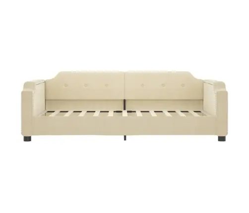 Dīvāngulta Ar Matraci, Krēmkrāsas Audums, 80X200 Cm Vidaxl