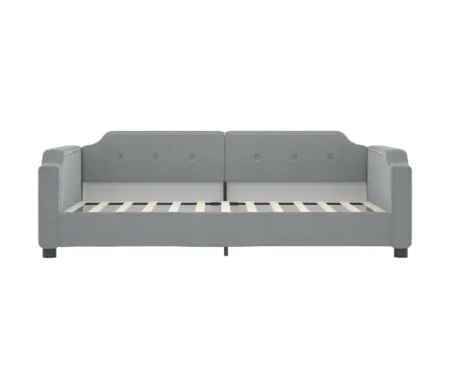 Dīvāngulta Ar Matraci, Gaiši Pelēks Audums, 90X200 Cm Vidaxl