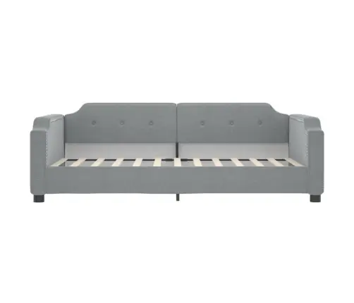 Dīvāngulta Ar Matraci, Gaiši Pelēks Audums, 100X200 Cm Vidaxl