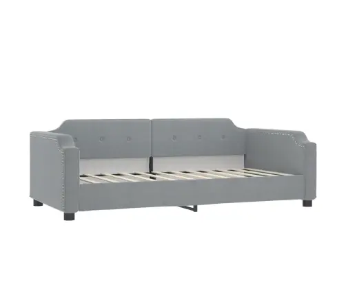 Lova Su Ištraukiama Dalimi, Šviesiai Pilka, 90X200cm Audinys