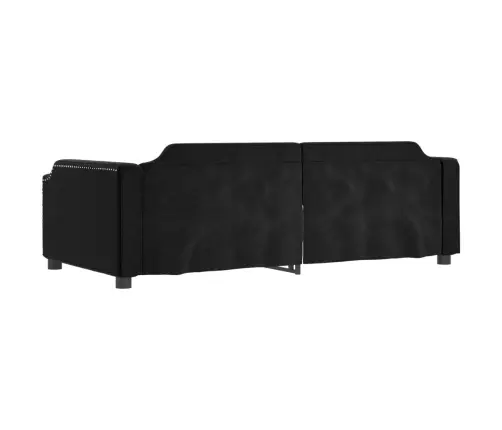 Izvelkams Dīvāns, Melns, 90X200 Cm, Audums Vidaxl