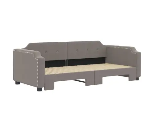 Izvelkams Dīvāns, Pelēkbrūns, 90X200 Cm, Audums Vidaxl