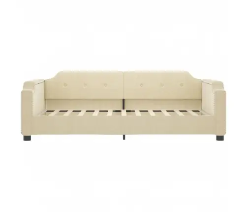 Lova Su Ištraukiama Dalimi, Kreminės Spalvos, 90X200cm Audinys