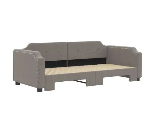 Izvelkams Dīvāns, Pelēkbrūns, 100X200 Cm, Audums Vidaxl