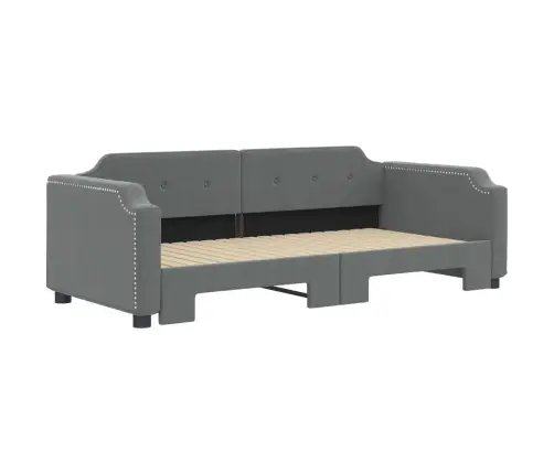 Izvelkams Dīvāns, Tumši Pelēks, 90X190 Cm, Audums Vidaxl