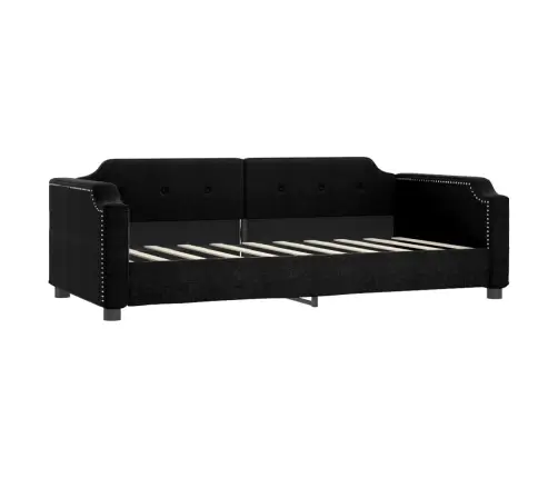 Izvelkams Dīvāns, Melns, 90X190 Cm, Audums Vidaxl