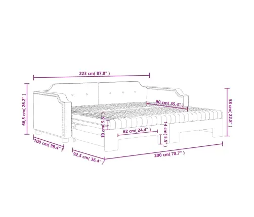 Dīvāngulta Ar Matraci, Pelēkbrūns Audums, 90X200 Cm Vidaxl