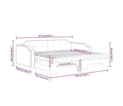 Dīvāngulta Ar Matraci, Gaiši Pelēks Audums, 90X190 Cm Vidaxl