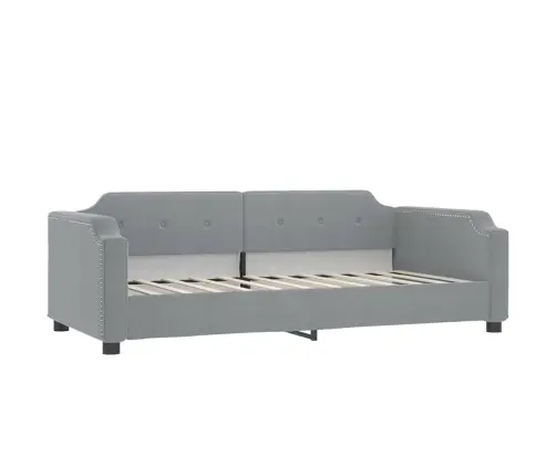 Dīvāngulta Ar Matraci, Gaiši Pelēks Audums, 90X190 Cm Vidaxl