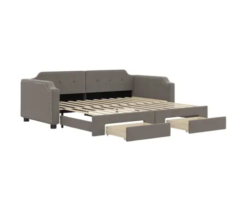 Diivanvoodi Väljatõmmatava Osaga, Pruunikas, 80X200 cm Kangas