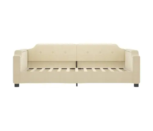 Diivanvoodi Väljatõmmatava Osaga, Kreemjas, 90X200 cm Kangas