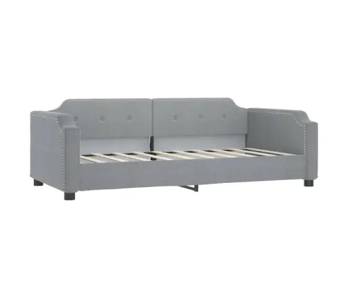 Izvelkams Dīvāns Ar Atvilktnēm, Gaiši Pelēks, 100X200Cm, Audums Vidaxl