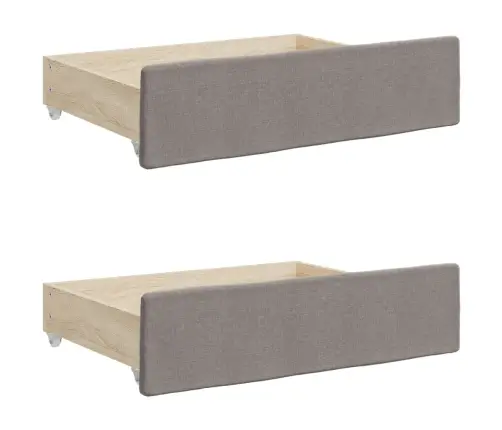 Izvelkams Dīvāns Ar Atvilktnēm, Pelēkbrūns Audums, 100X200 Cm Vidaxl