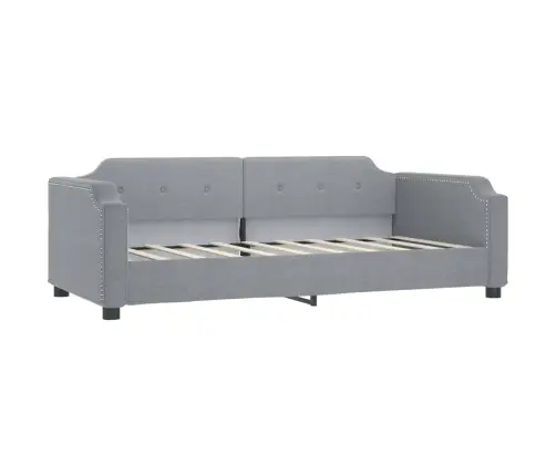 Izvelkams Dīvāns Ar Atvilktnēm, Gaiši Pelēks, 90X190 Cm, Audums Vidaxl