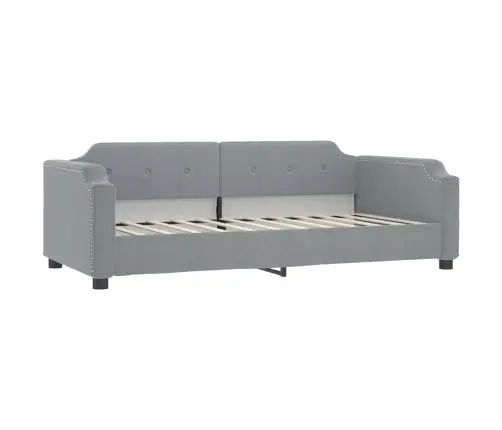 Izvelkams Dīvāns Ar Atvilktnēm, Gaiši Pelēks, 100X200Cm, Audums Vidaxl
