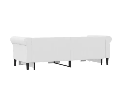 Izvelkams Dīvāns, Balta, 90X200 Cm, Mākslīgā Āda Vidaxl