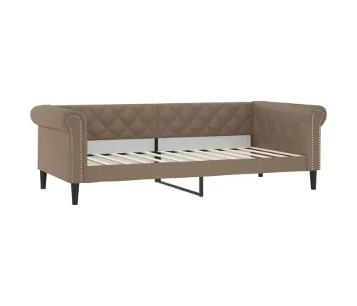 Izvelkams Dīvāns Ar Matraci, Kapučīno, 90X200 Cm, Mākslīgā Āda Vidaxl