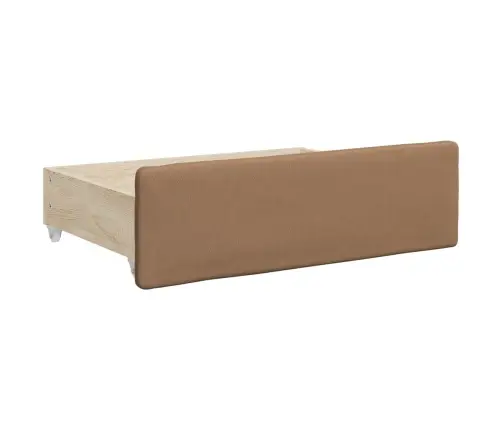 Izvelkams Dīvāns, Atvilktnes, Kapučīno, 90X200 Cm, Mākslīgā Āda Vidaxl