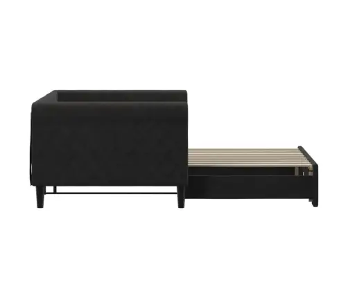 Izvelkams Dīvāns, Melns, 90X190 Cm, Audums Vidaxl