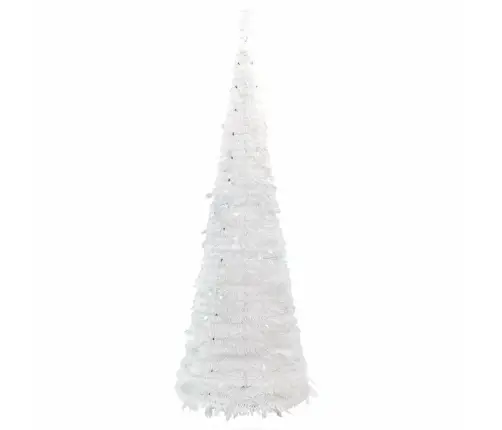 Išskleidžiama Dirbtinė Kalėdų Eglutė, Balta, 210cm 200 Led