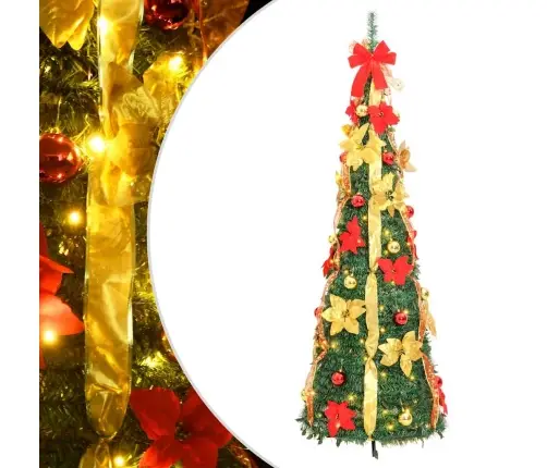 Mākslīgā Ziemassvētku Egle, 200 Led, Zaļa, 210 Cm Vidaxl
