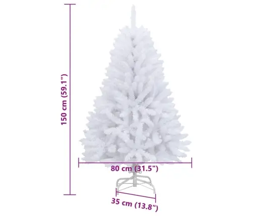Kunstjõulukuusk Alusega, Valge, 150 Cm