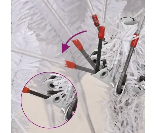 Mākslīgā Ziemassvētku Egle Ar Statīvu, Balta, 180 Cm Vidaxl